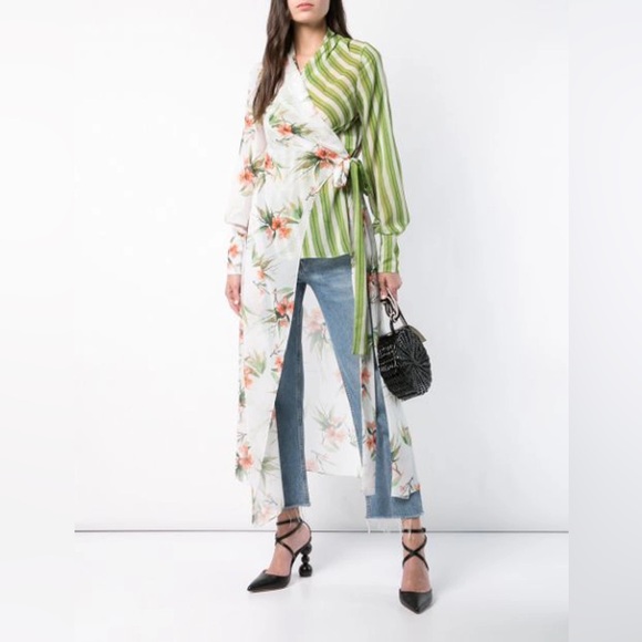 Anthropologie’s PatBo High-Low Tunic Mixed Print Blouse, Size XL New w/Tag - Picture 3 of 17